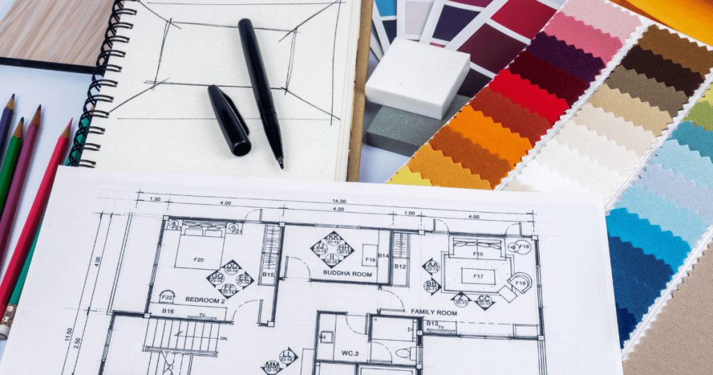 textiles and home sketch for remodel planning