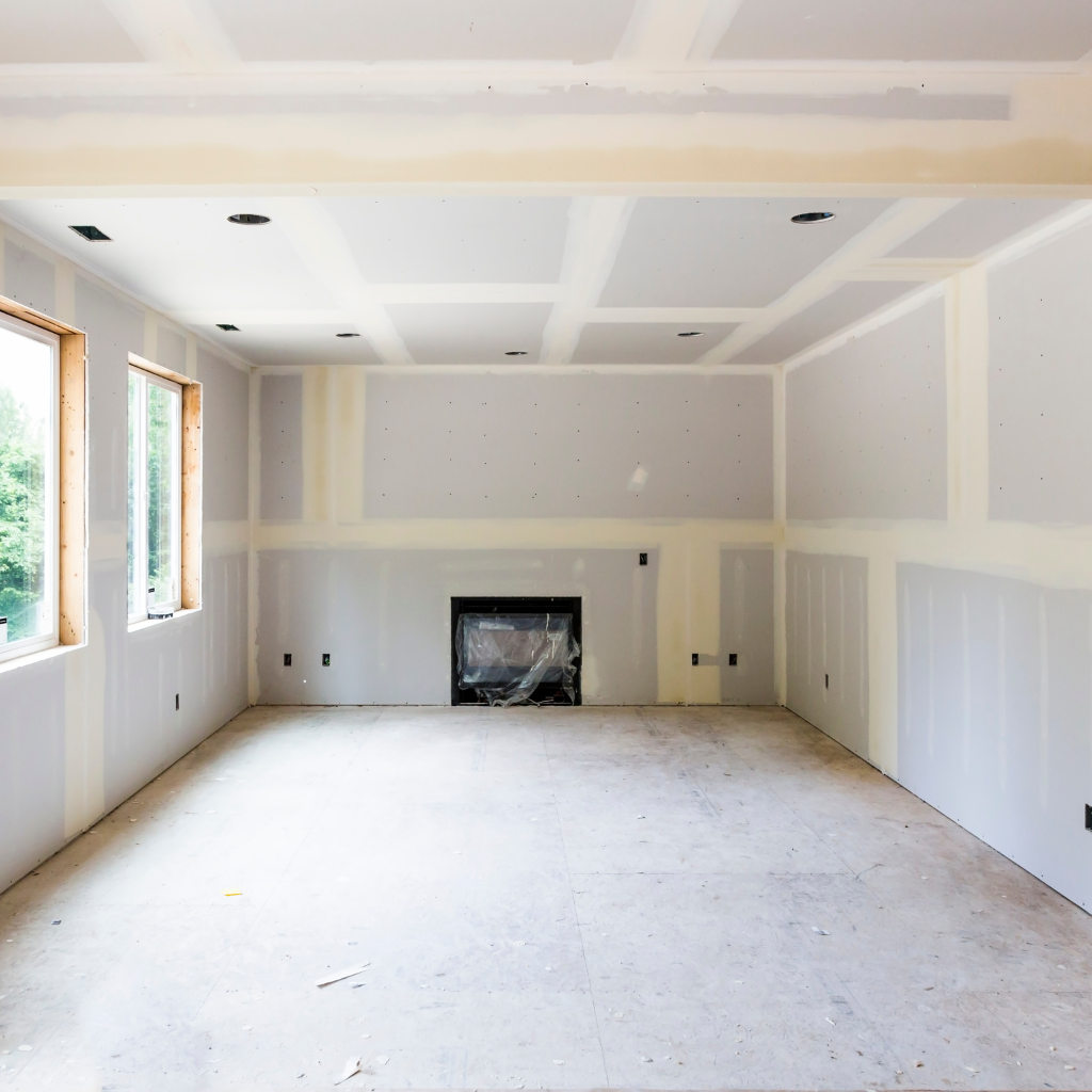 Home addition in Rockford, IL with fireplace